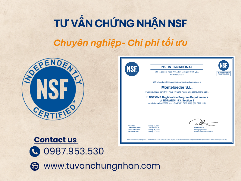 Tư vấn chứng nhận NSF chuyên nghiệp, chi phí tối ưu, cạnh tranh - Ảnh 1