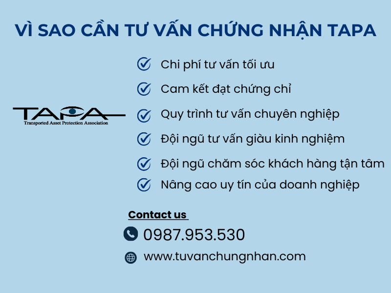 Tư vấn chứng nhận TAPA - chi phí vô cùng ưu đãi cho doanh nghiệp - Ảnh 2